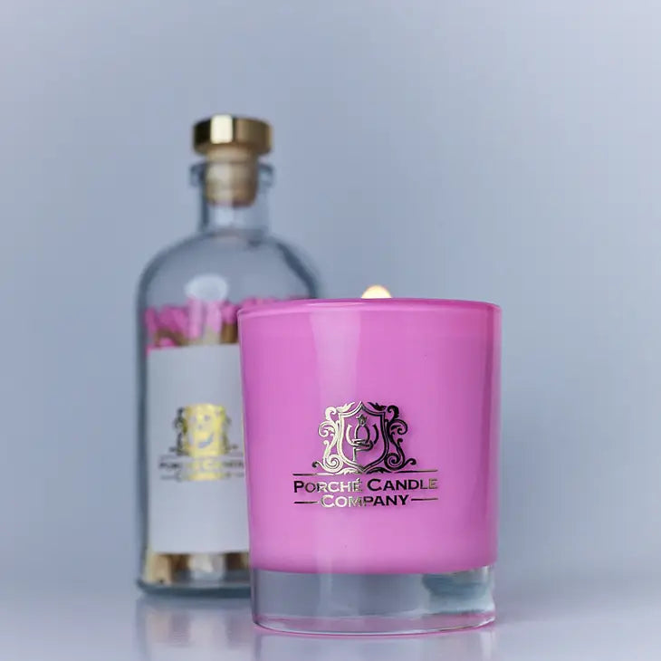 Porché Candle Co - Luxury 8oz Candle & Matches - Pink Champagne