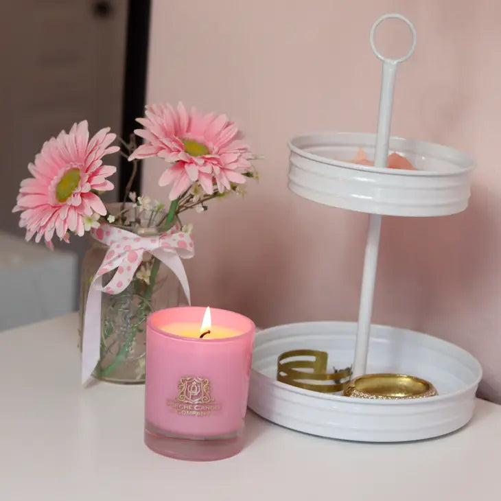 Porché Candle Co - Luxury 8oz Candle & Matches - Pink Champagne